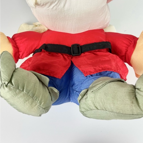 MAISON BLANCHE Vintage Santa Claus as Elf Stuffed Poly Plush Christmas Decor - Picture 8 of 13